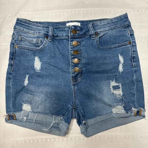 William Rast Pants - William Rast Sculpture Highrise Denim Distressed Women's Shorts-Size 29